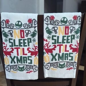 Festive 'No Sleep Til Xmas' Kitchen Towels